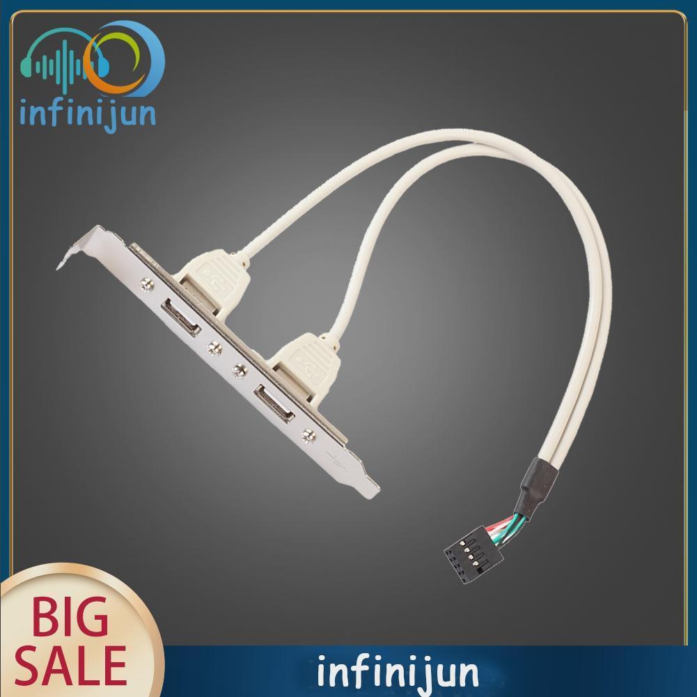 Cáp Chuyển Đổi 2 Cổng Usb 2.0 Sang 9 Pin Cho Máy Tính