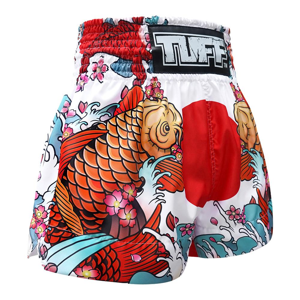 Quần Tuff Muay Thai White Japanese Koi Fish