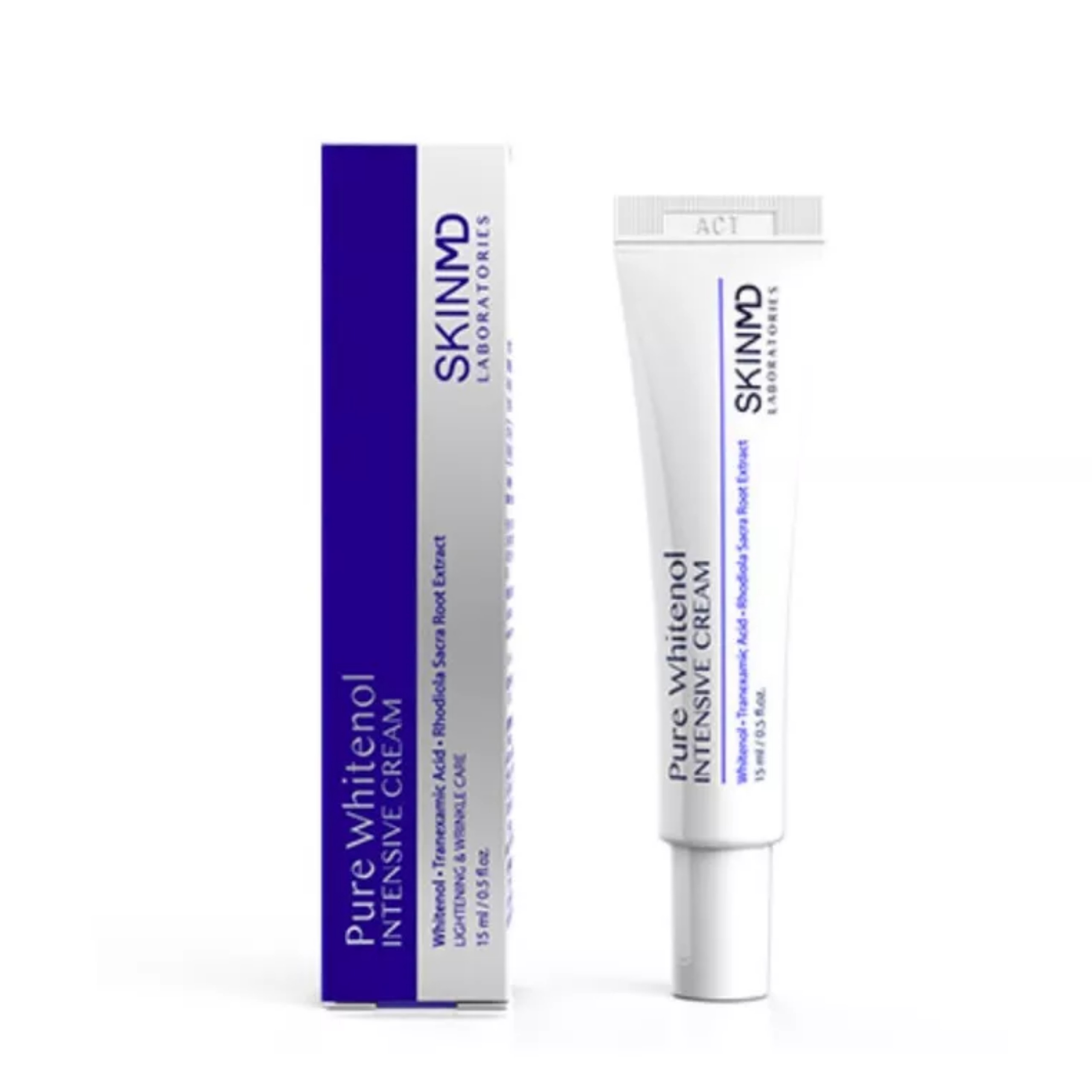 Bộ đôi mờ nám nâng cơ chuyên sâu SKINMD PURE WHITENOL INTENSIVE CREAM 15g và SKINMD REVITOX PEPTIDE CREAM 50g tác động mạnh mẽ giúp mờ nám trắng da mờ vết thâm