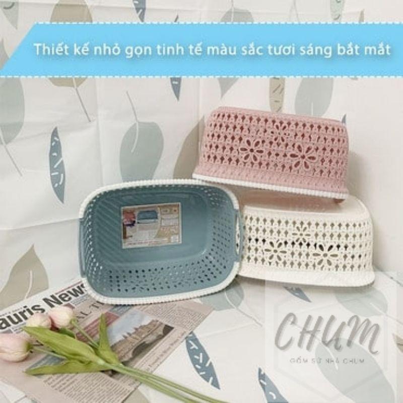 Giỏ nhựa đựng quần áo, tất, đồ cho bé