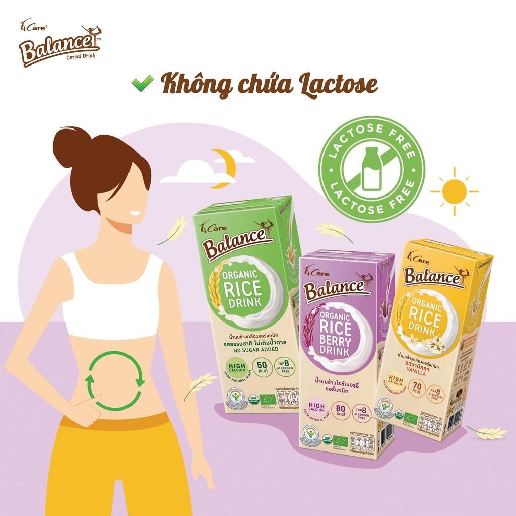 Sữa gạo hữu cơ hương vani Thái Lan 4Care Balance Organic