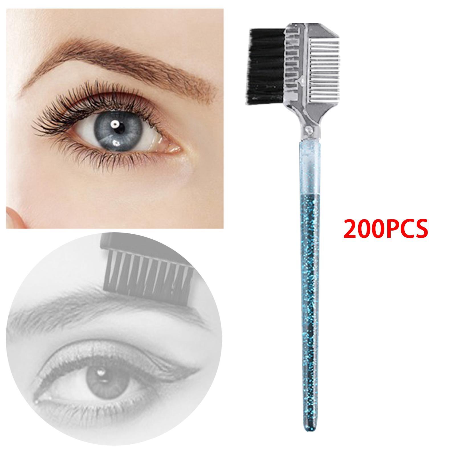 Eyebrow Brush and Comb Dual Purpose Professional for Cosmetic Tools 200x Blue