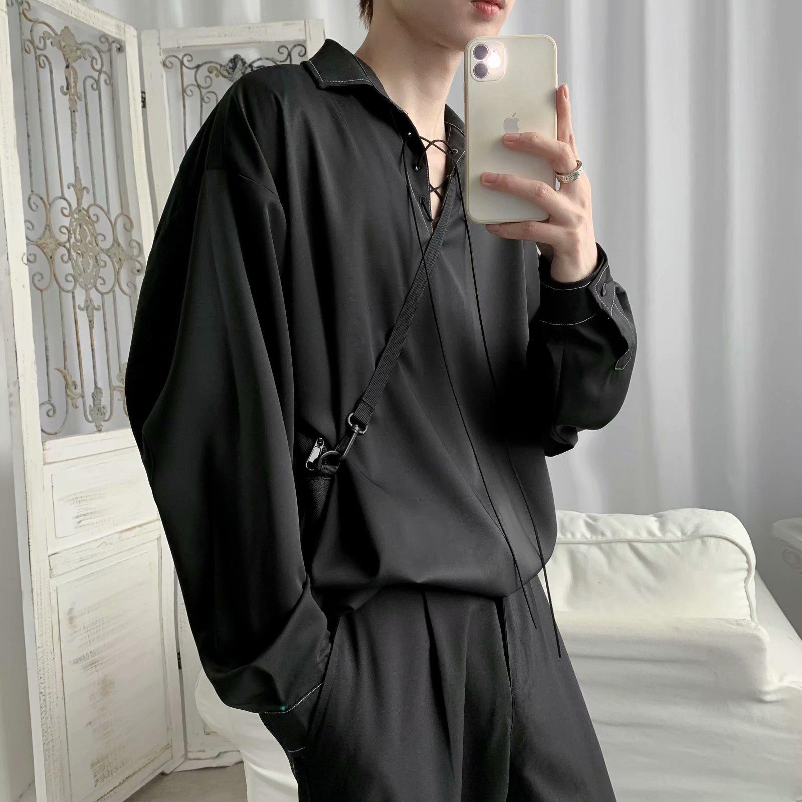 Áo Sơ Mi Tay Dài Cổ Bẻ Thời Trang Hàn Quốc M-3Xl Cho Nam