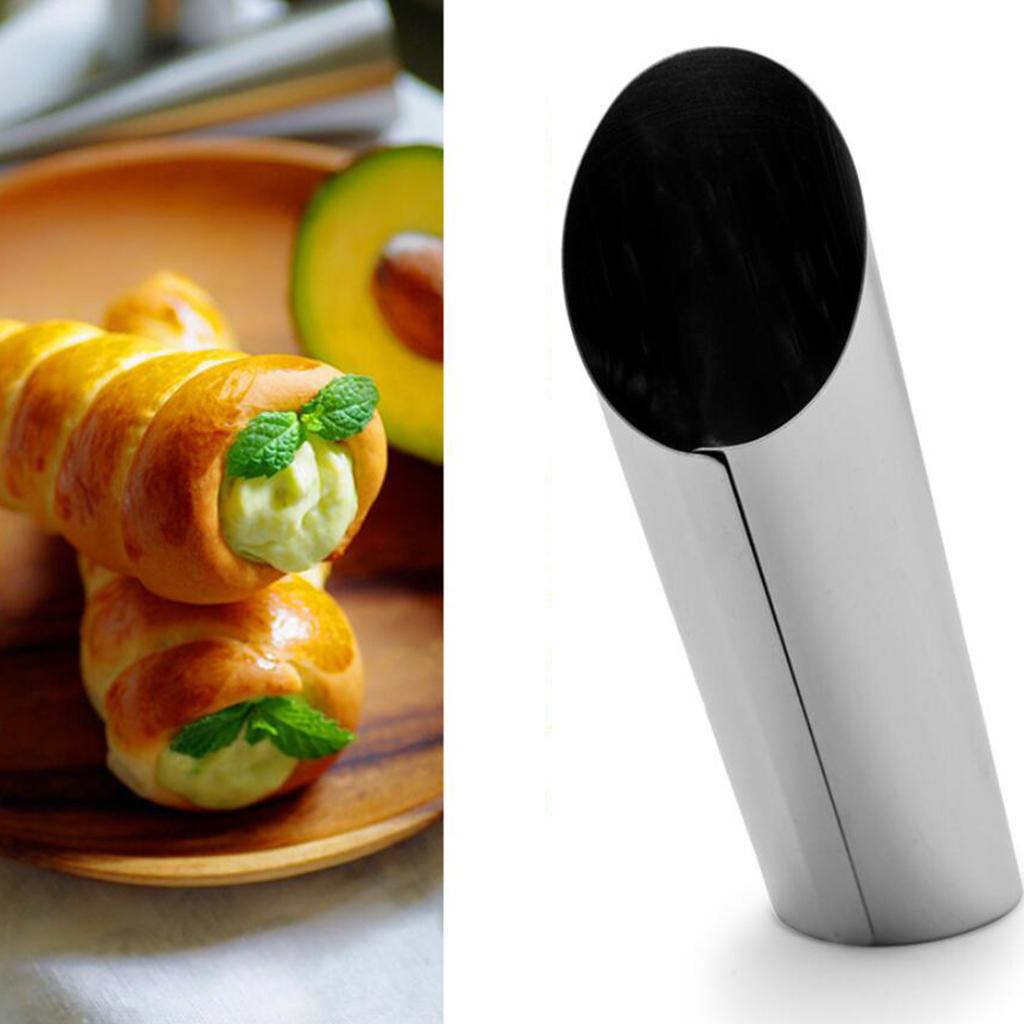 Stainless Steel Spiral Tube Anode Baked Croissants DIY Horn Baking Cake Mold