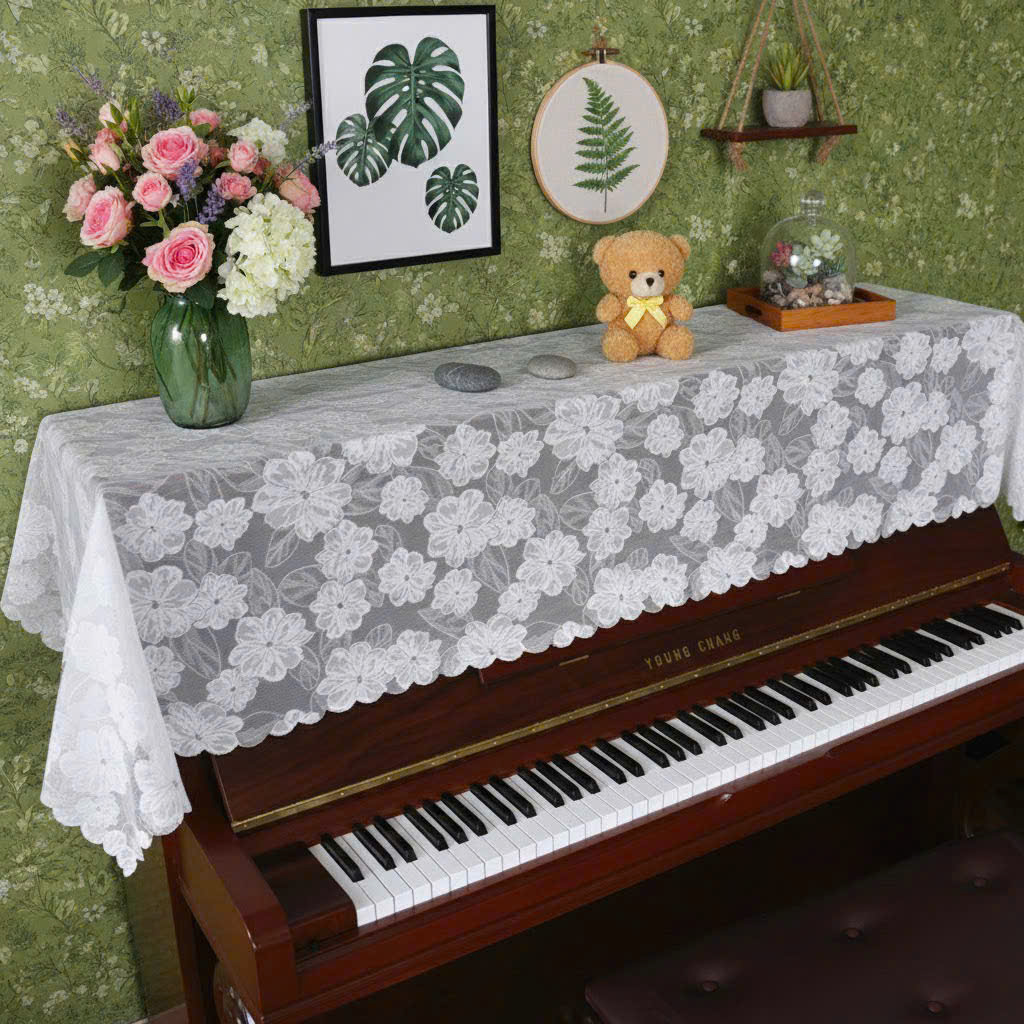 Khăn phủ đàn piano cơ đàn piano điện tử 88 phím cổ điển sang trọng trang trí noel giáng sinh Tết năm mới sinh nhật - Hàng chính hãng