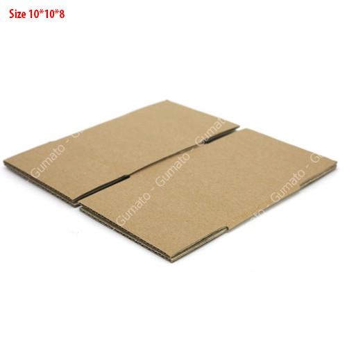 Hộp giấy P13 size 10x10x8 cm, thùng carton gói hàng Everest