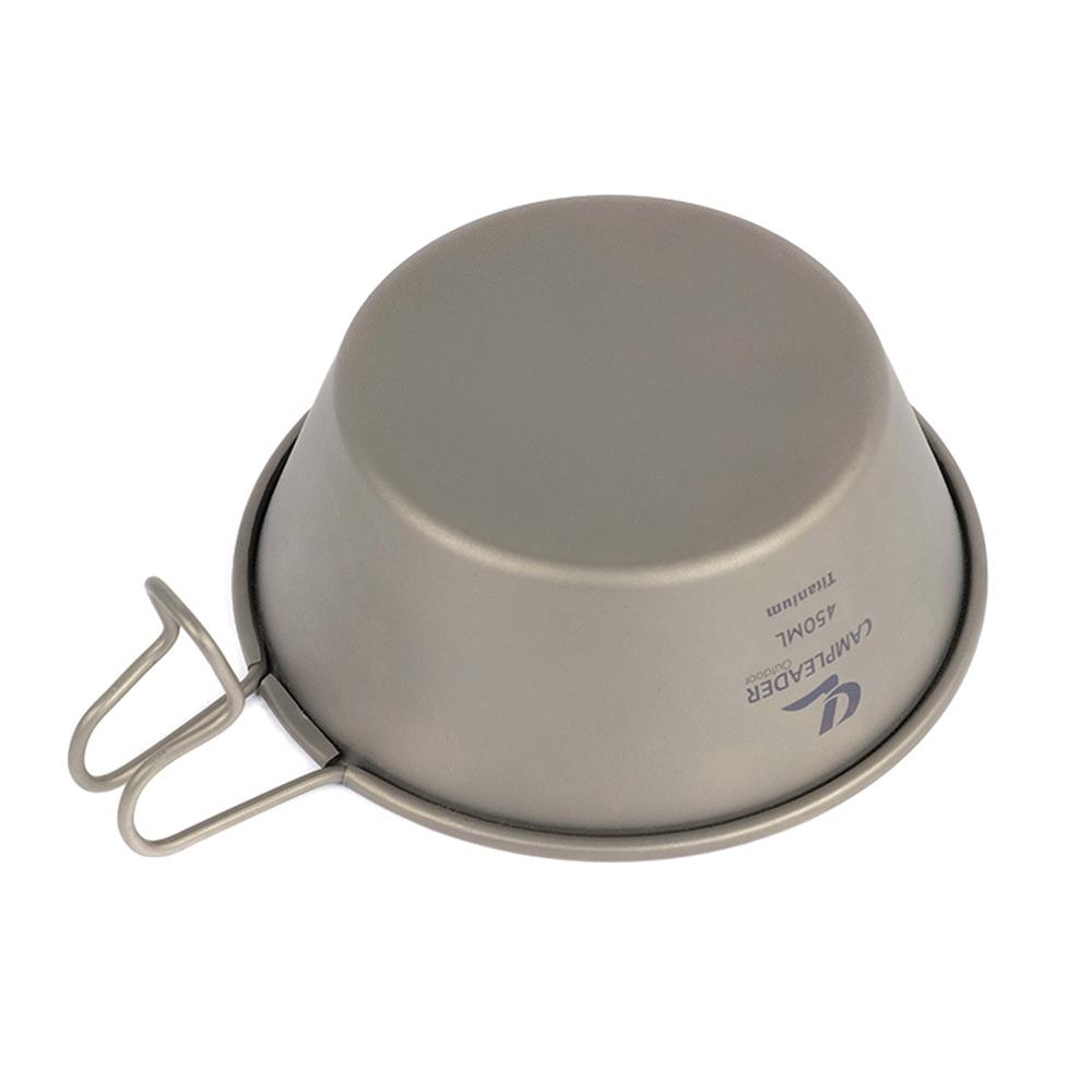 Bát Titan CAMPLEADER nhẹ 450ml có đánh dấu thể tích cho Đi bộ dã ngoại cắm trại hoặc dùng tại nhà