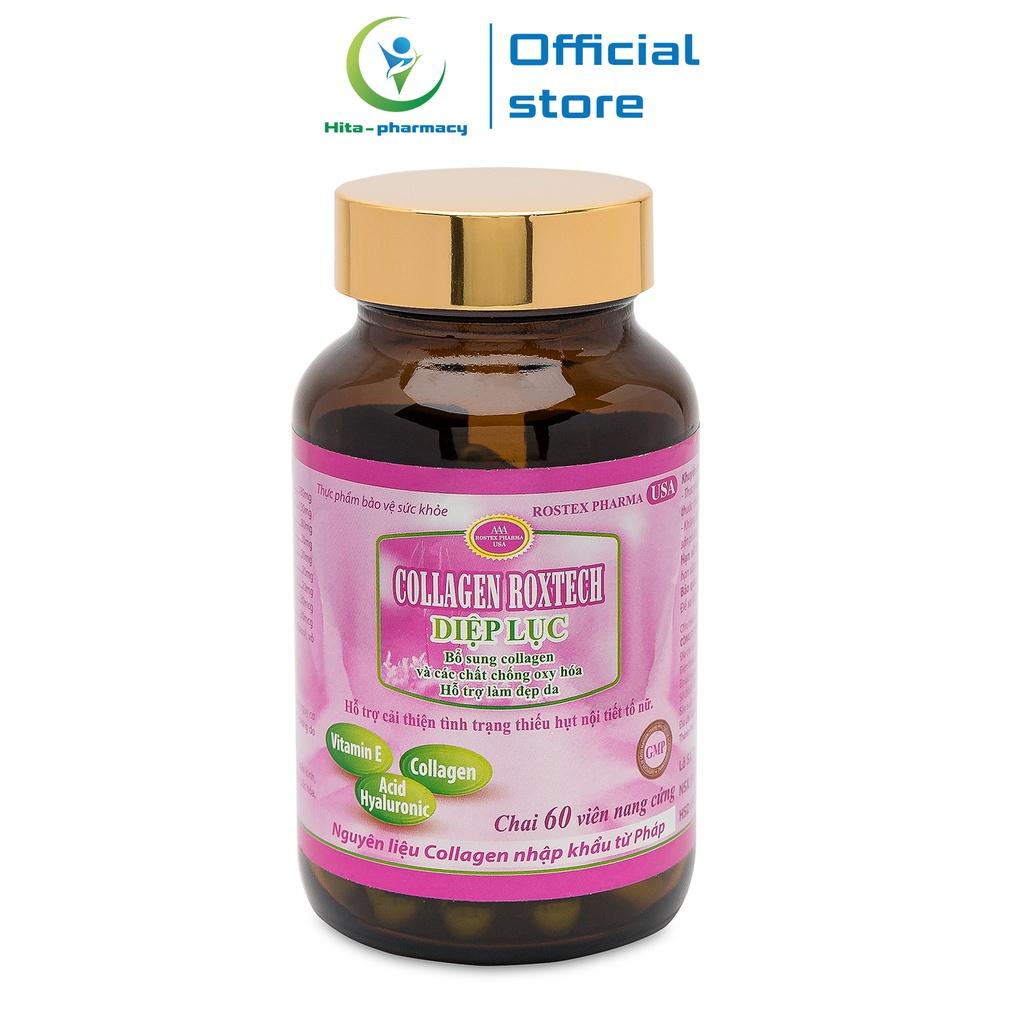 Viên uống đẹp da Collagen Roxtech Diệp Lục tăng nội tiết tố - 60 viên