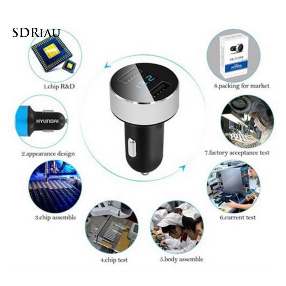 Tẩu sạc 2 cổng USB 5V/3.1A tích hợp bật lửa điện tử gắn xe hơi chuyên dụng