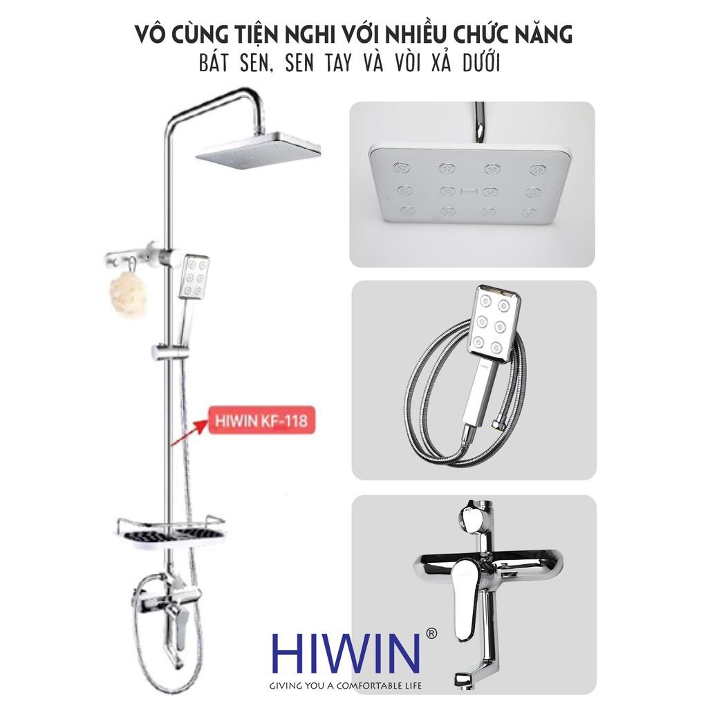 Bộ sen vòi đa năng tích hợp 3 vòi xả cao cấp sáng bóng Hiwin KF-118