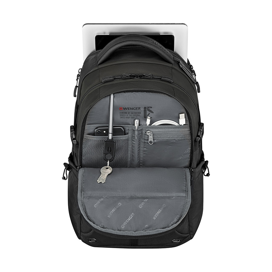 Balo laptop 15.6" Runner Pro WENGER - THỤY SĨ :Ngăn chứa bảo vệ laptop 15.6" Nội thất tổ chức phong phú, tinh tế, tiện dụng