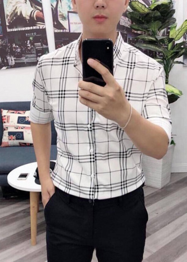 Áo sơ mi nam tay dài sọc kẻ cực lịch lãm