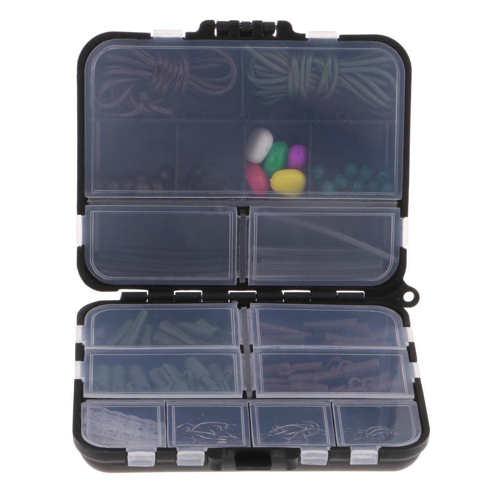 147pcs Fishing Terminal Tackle, Fishing Tackle Box, Hooks, Fishing Beads, Snaps Accessories Set