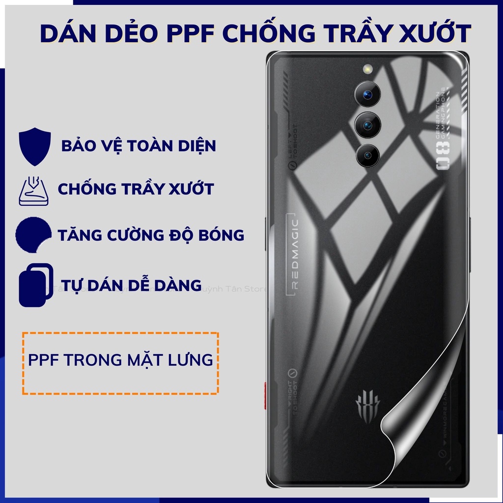 Dán dẻo PPF nubia redmagic 8 pro trong suốt hoặc nhám chống bám vân tay bảo vệ điện thoại mua 1 tặng 1 huỳnh tân store