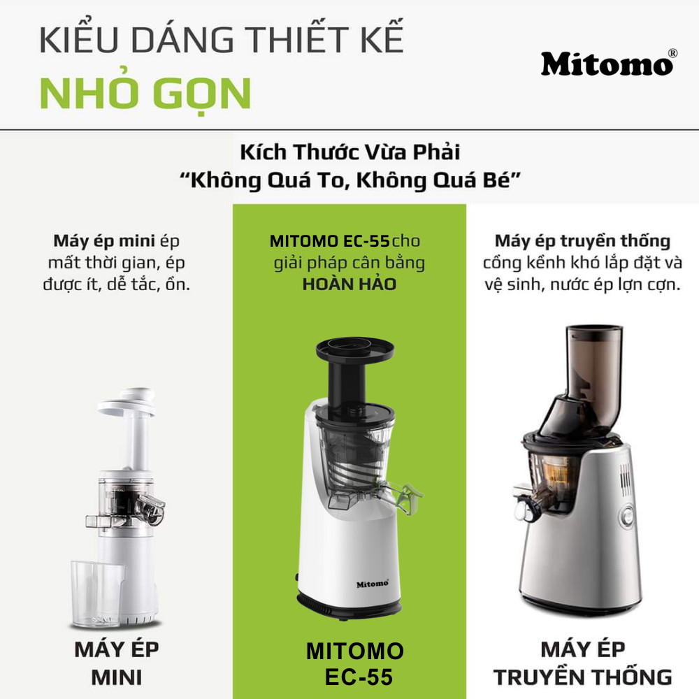 Máy ép trái cây, máy ép hoa quả Mitomo EC-55 hàng chính hãng