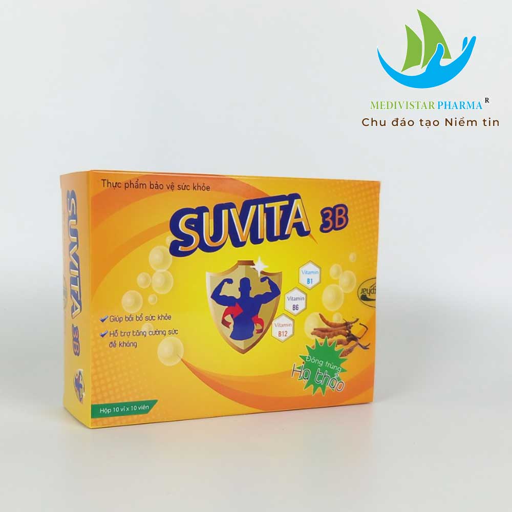 Combo 3 Hộp Viên Đạm Bổ SUVITA Bổ Sung Vitamin Tăng Cường Sức Khỏe, Nâng Cao Đề Kháng 100 Viên/Hộp