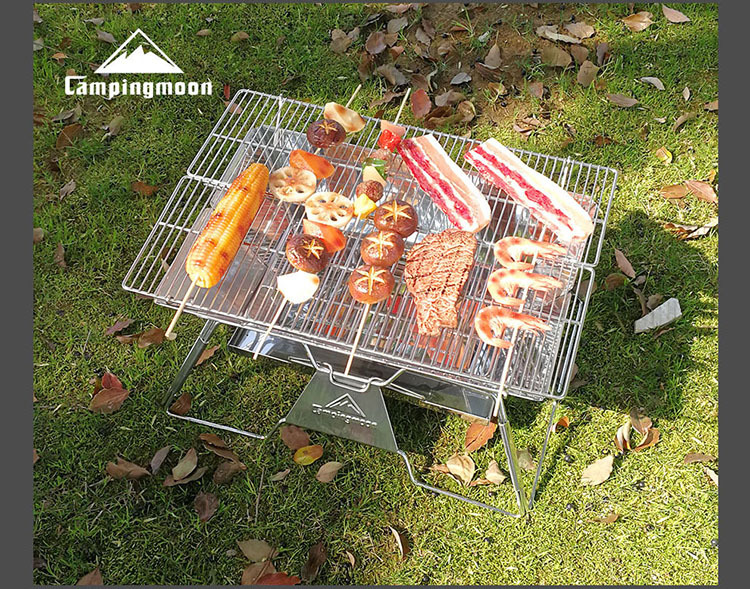 Bếp Nướng BBQ Không Khói MT3 - Bếp Nướng Than Hoa Inox 304 Cỡ Lớn Cho 8 Đến 10 Người - Mountainhiker B01