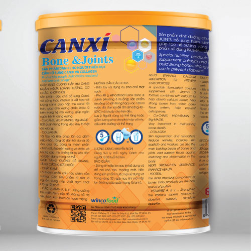 Sữa bột Wincofood Canxi Bone & Joints 800g : Bổ sung Canxi - Collagen và đường ăn kiêng tốt cho cơ xương khớp, chống lão hóa và ngừa tiểu đường.