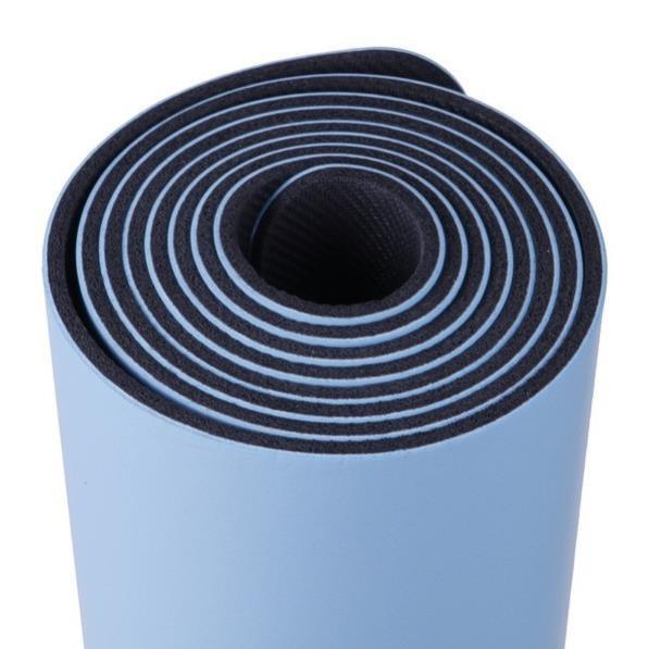 Thảm Tập Yoga Định Tuyến 5mm PU -Xanh dương nhạt KHỞI NGUYÊN SPORT