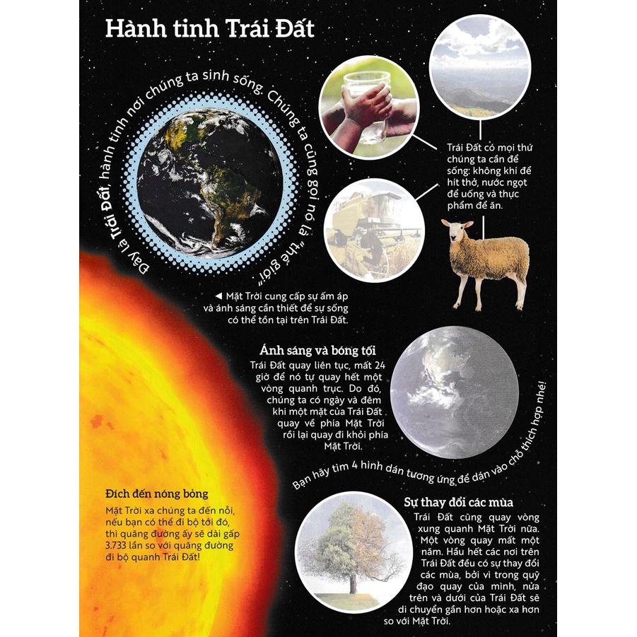 Vũ Trụ - Sách Dán Hình Thông Minh- Kèm Poster Hệ Mặt Trời Khổng Lồ