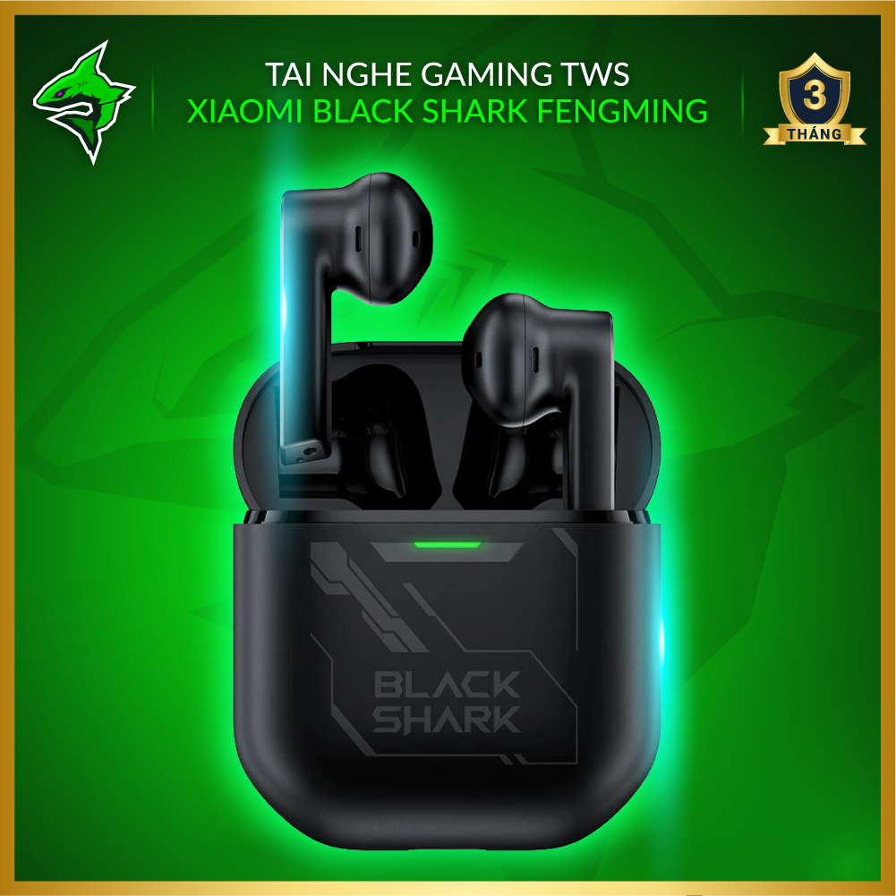 Tai Nghe Bluetooth TWS Gaming Black Shark Fengming (Joybuds) 【Độ trễ 30ms ◆ Thời lượng tới 28h ◆ Driver 14.2 mm】- Hàng Chính Hãng