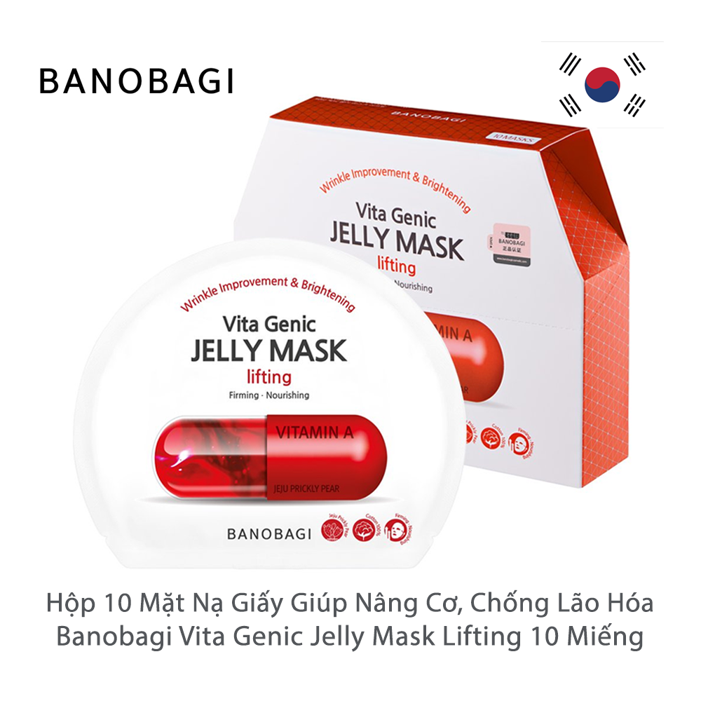 Combo 10 Mặt Nạ Chống Lão Hóa, Chảy Xệ Banobagi Vita Genic Jelly Mask Hàn Quốc - Lifting (30ml x 10)
