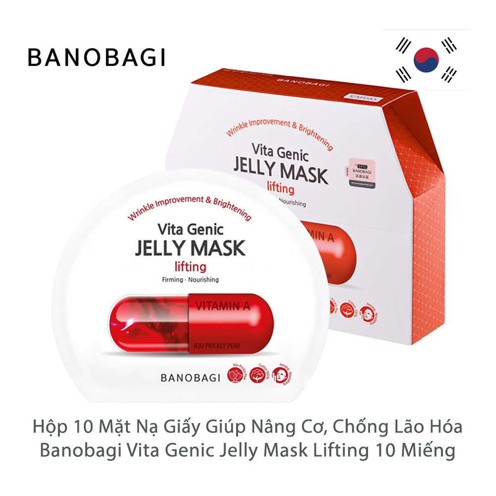Combo 10 Mặt Nạ Chống Lão Hóa, Chảy Xệ Banobagi Vita Genic Jelly Mask Hàn Quốc - Lifting