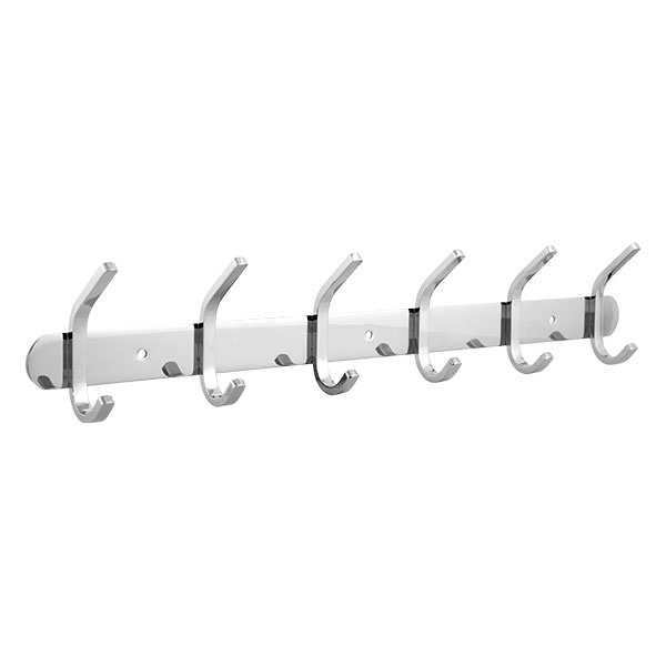 MÓC TREO QUẦN ÁO 6 MÓC INOX-DÀI 37 CM