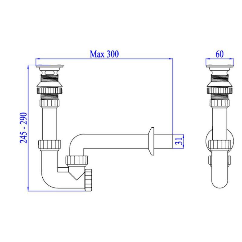 BỘ XẢ LAVABO NHỰA HÙNG ANH (C.H.A