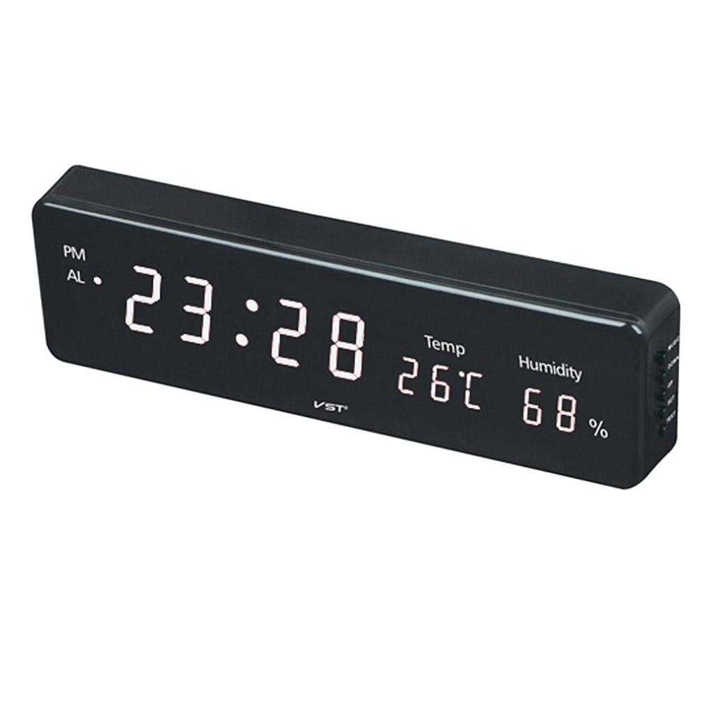 Led Digital Alarm Clock Temperature Humidity Display Clock