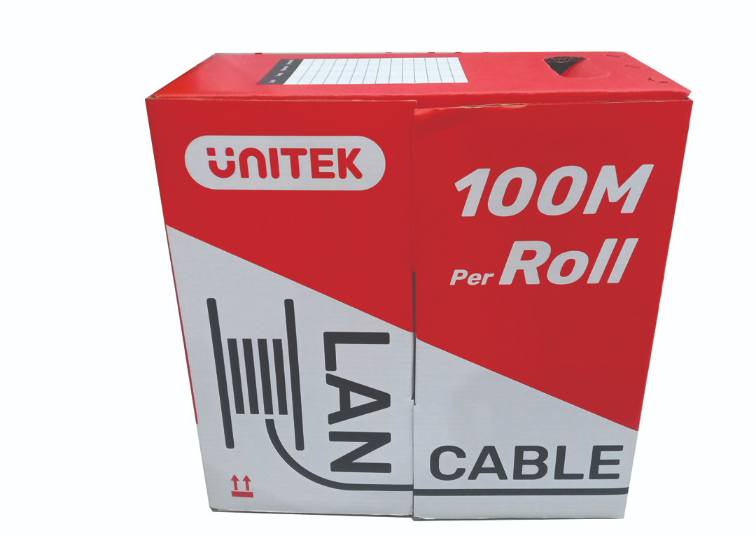 Thùng Cáp Mạng UNITEK CAT5E UTP (0.5CCA - C18126BL - 24AWG - 305m - Xanh) - Hàng Chính Hãng