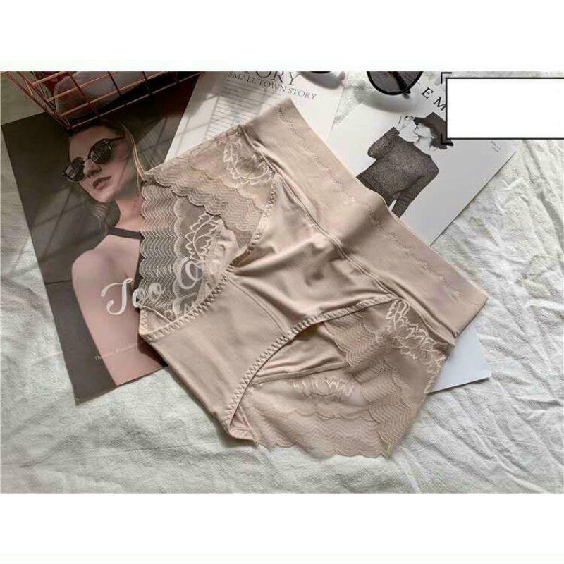 Quần lót cotton phối ren cạp cao ôm bụng cho các chị diện đầm váy che khuyết điểm cực tốt