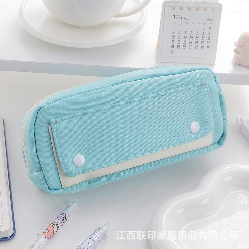 Hộp Bút Vải Đa Năng 2 Ngăn Có Cúc Bấm BU13