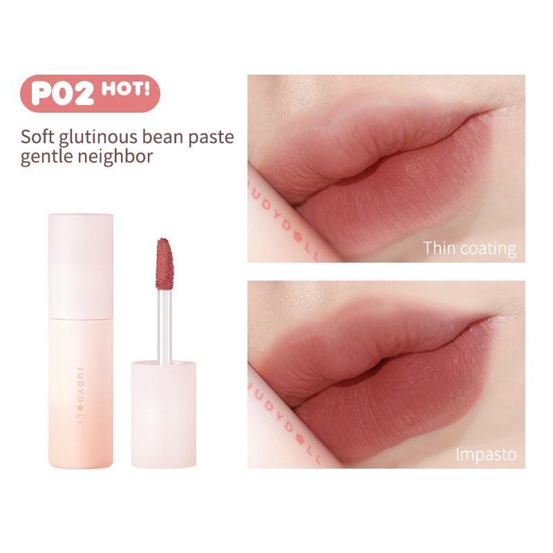 JUDYDOLL Son kem bùn Lip Mud Mịn lì Lâu trôi Che phủ vân môi Không dính cốc 3,3 g
