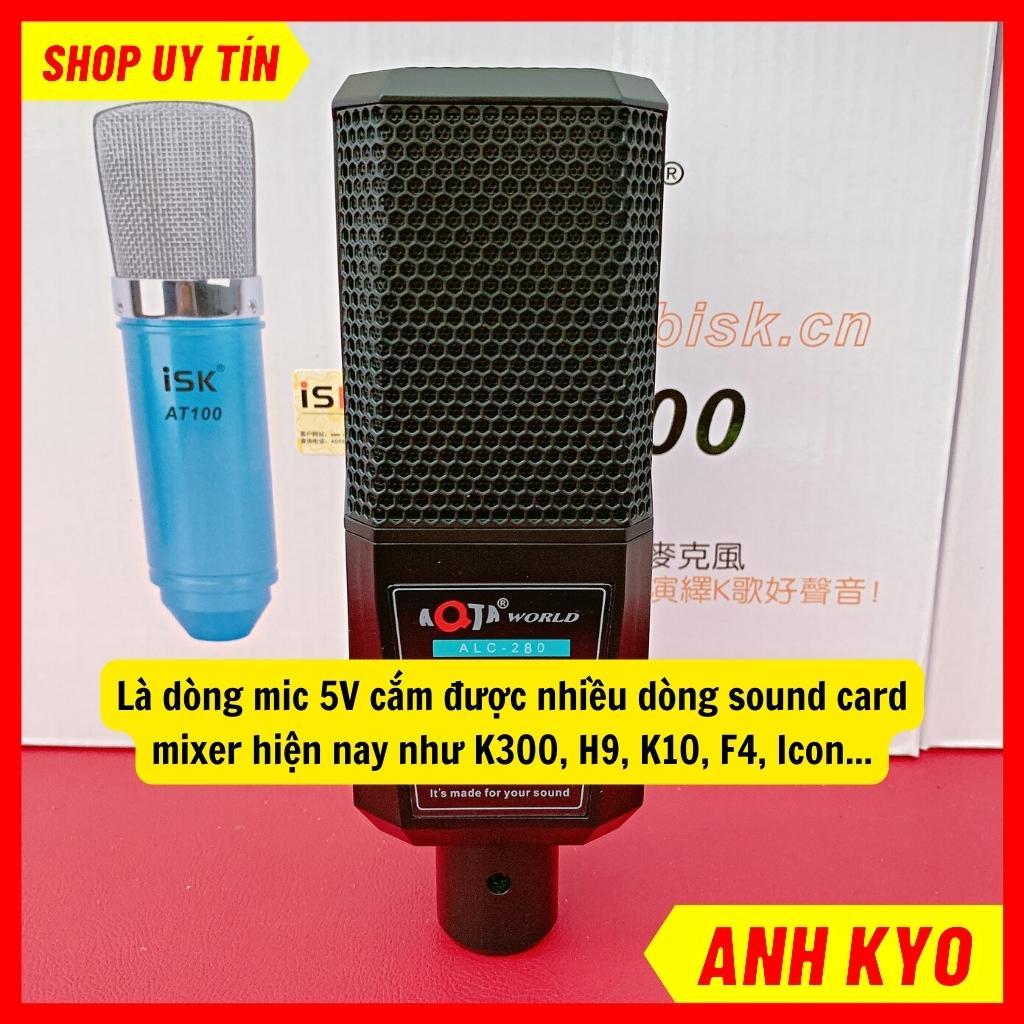 Mic thu âm ALC280, mic livestream alc 280 màu đen chuyên thu âm, livestream online với các dòng sound card H9 K300 K10