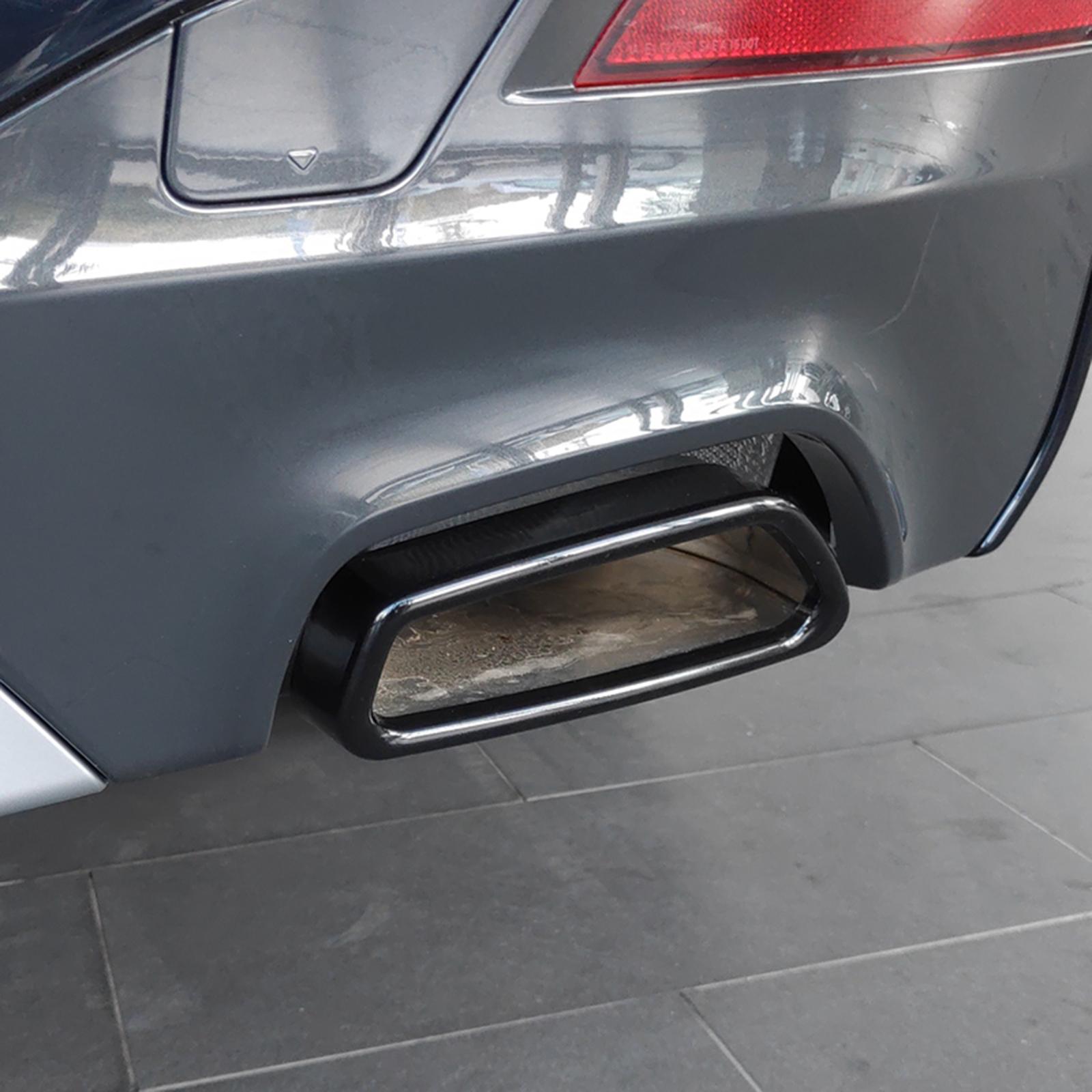 2Pcs Rear Exhaust Pipe Cover Trim for 5 G30 G38 Decoration Black