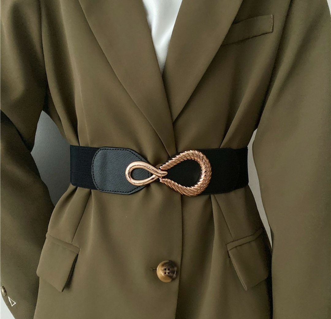 Thắt lưng nữ dây nịt nữ đai váy bản to 7cm Thun Co Giãn mang Đầm váy Casual Thời Trang Hàn QUốc dona23052901