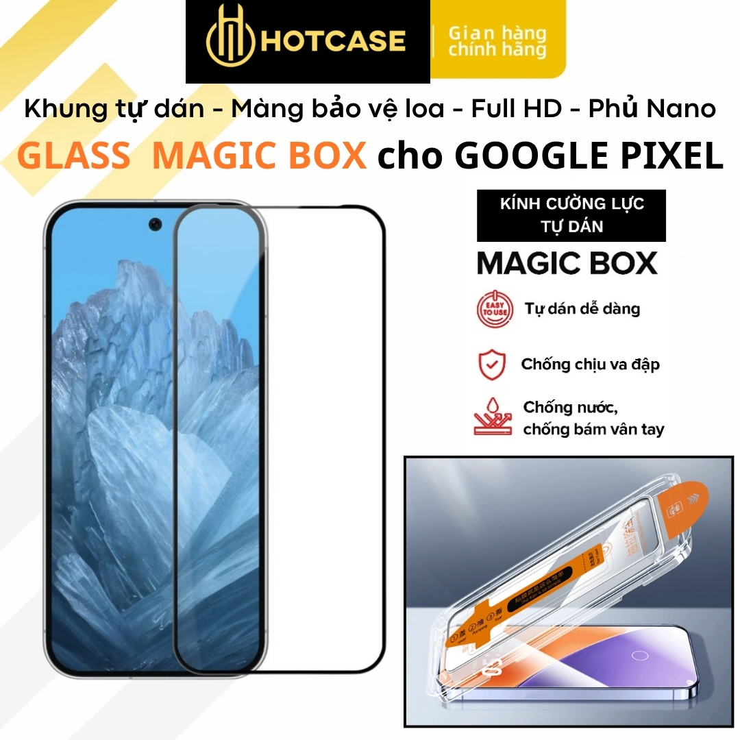 Kính cường lực NanoGuard Pro Full viền màn hình cho Google Pixel 10 9 9A 8 6 7 9 Pro XL 8A 7A 6A 5G mỏng 0.3mm hiệu HOTCASE Dusty - Mỏng 0.3mm, Phủ Olephobic chống vân tay, vuốt siêu mượt, vát cạnh 2.5D, độ cứng 9H - Hàng nhập khẩu