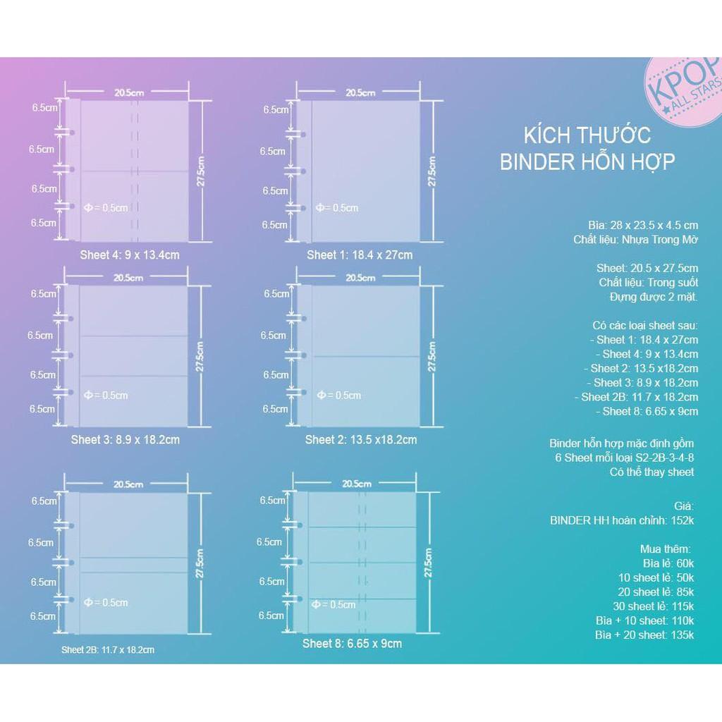 Sổ đựng card BINDER hỗn hợp