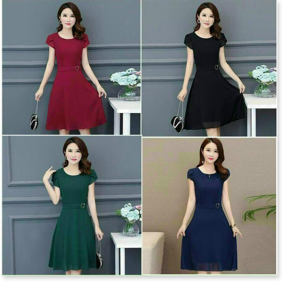 ĐẦM VOAN CHIFFON DÁNG SUÔNG,HỌA TIẾT TRƠN NHƯNG KHÔNG KÉM PHẦN SANG TRỌNG KHÁNH AN STORE