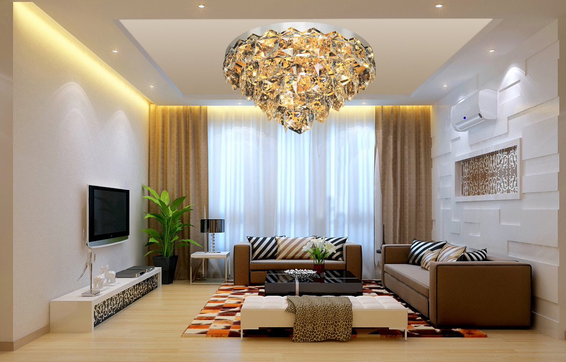 Đèn mâm ốp trần - pha lê trang trí VKT-NC-211A có điều khiển từ xa