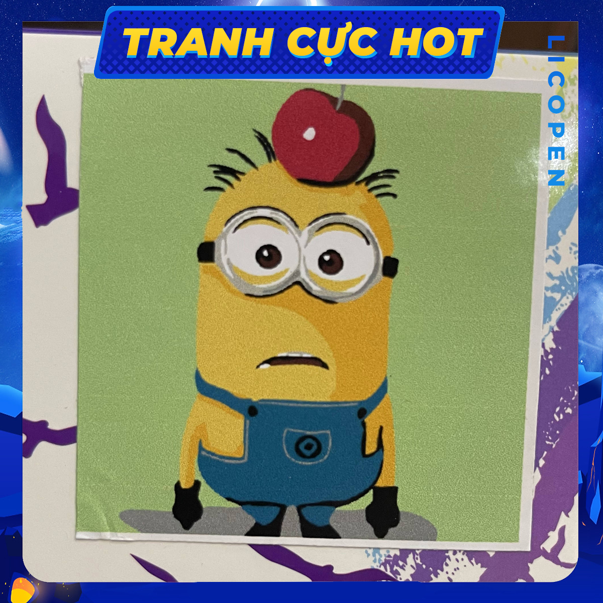 Tranh Tô Màu Trẻ Em - Tranh Minion 2 mắt - DN9