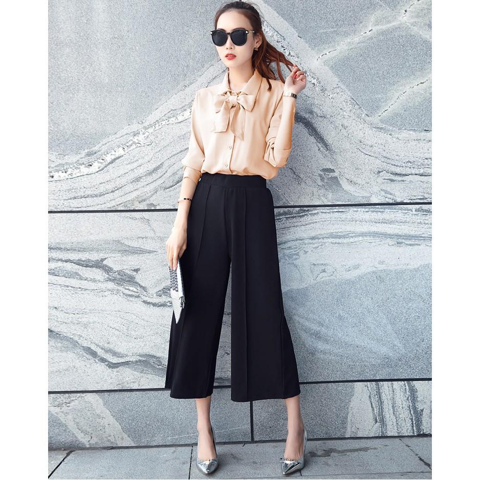 Áo sơ Mi Công Sở Cổ Thắt Dây - QA0052