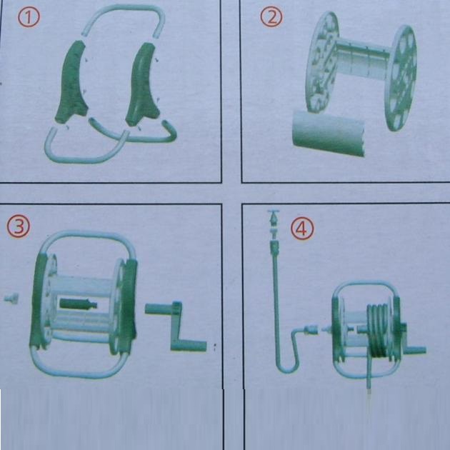 Rulo Khung lô cuốn ống nước, Bộ cuộn ống tưới - Bộ khung lô cuốn dây tưới AK 801, Cuốn từ 10 mét đến 20 mét ống phi 16 đến phi 20.