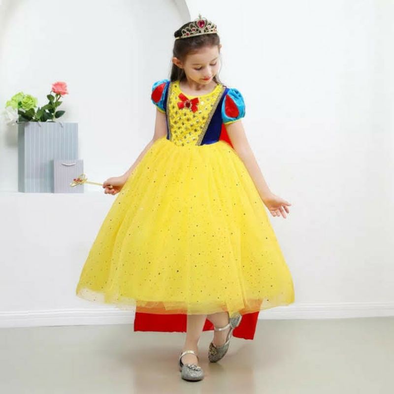 Váy Bạch Tuyết kèm tà xinh xắn size 100-150 - VBTKT2209