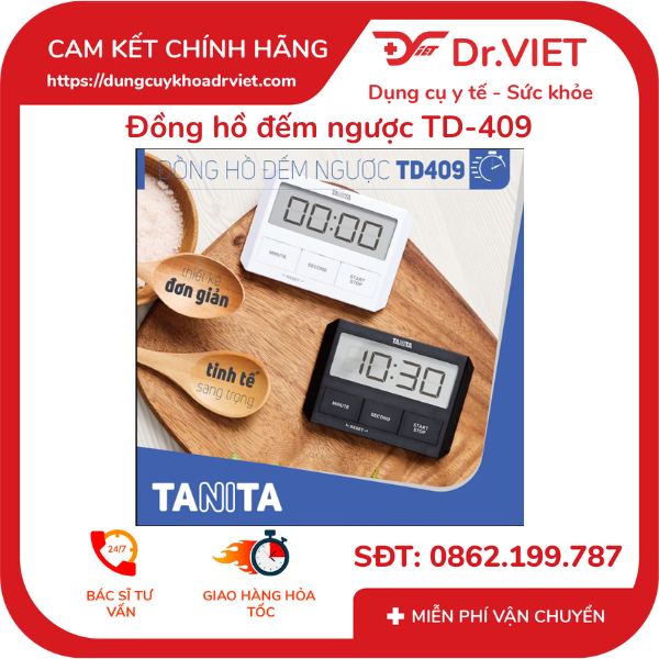 Đồng hồ đếm ngược TD-409 (tính toán thời gian nấu ăn, học tập, dùng trong  salon tóc hay các cuộc thi ) Lucass - Dr Viet