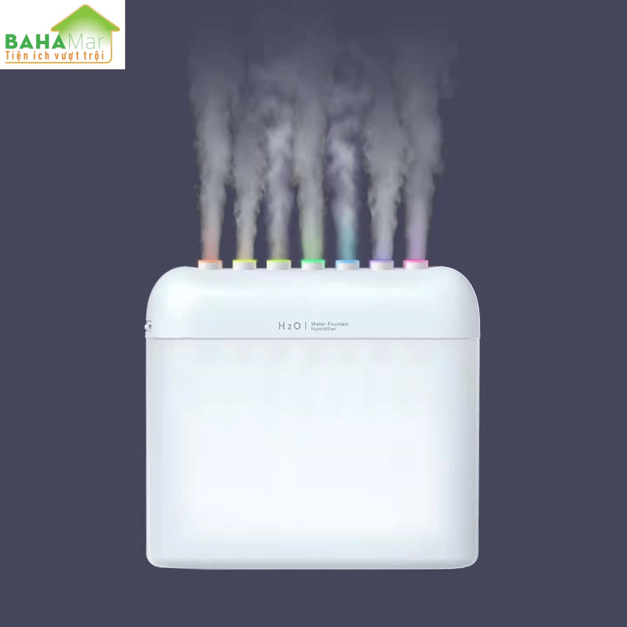 MÁY TẠO ẨM PHUN SƯƠNG 7 MÀU CAO CẤP đài phun 7 màu với công nghệ Hàn Quốc