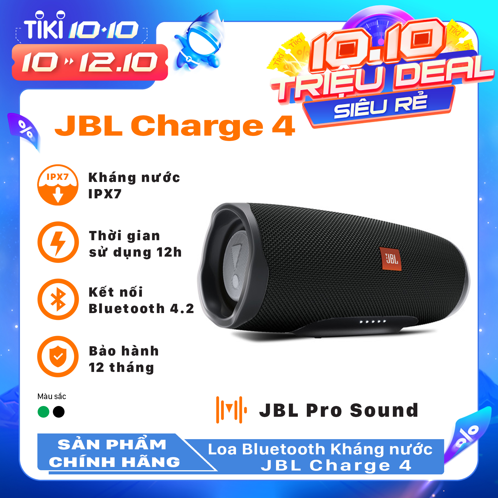 Loa bluetooth JBL Charge 4 - giá tốt, chính hãng