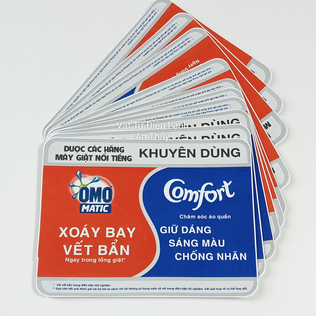 Combo 10 tem OMO mẫu mới dán máy giặt - Tem OMO máy giặt - Tem OMO trang trí máy giặt - Tem máy giặt