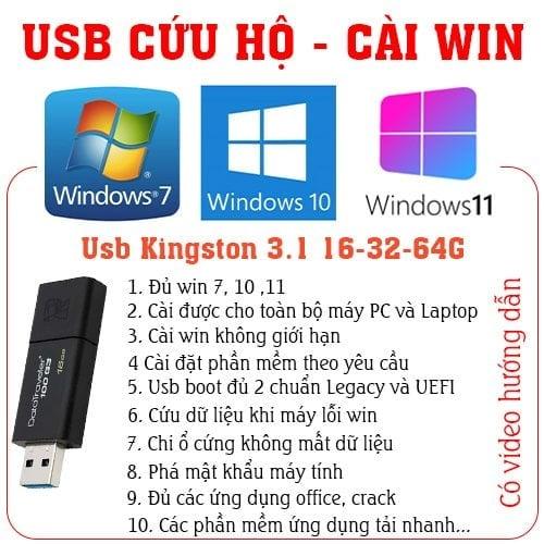 USB 3.0 64Gb, 32Gb [ cài win, cứu hộ máy tính